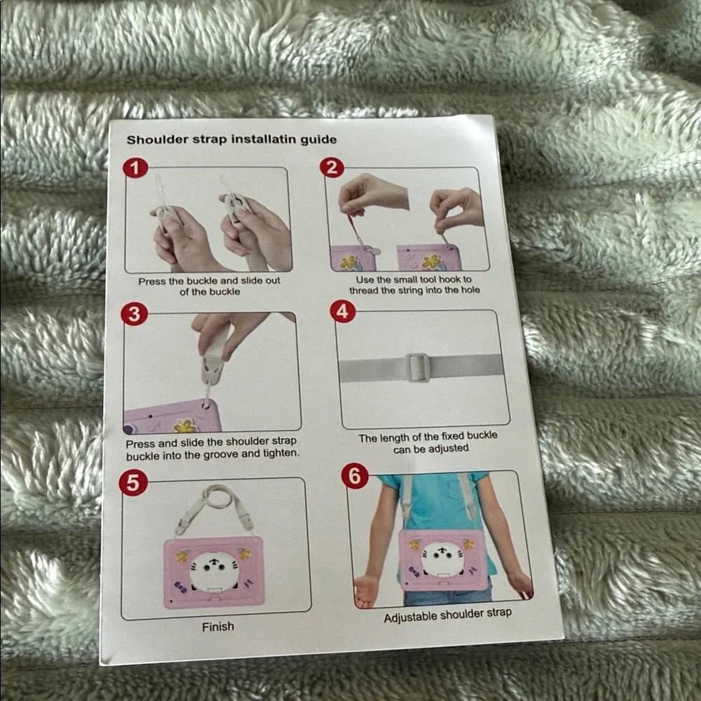 New! Cute Purple Cat Tablet Case